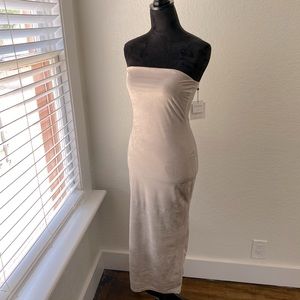 Grey faux suede midi dress 6